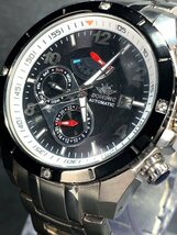 新品 正規品 ドミニク DOMINIC 自動巻き 手巻き時計 腕時計 オートマティック カレンダー 防水 ステンレス ブラック シルバー プレゼント_画像3
