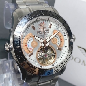 限定モデル 秘密のからくりギミック搭載 新品 DOMINIC ドミニク 正規品 腕時計 手巻き腕時計 ステンレスベルト アンティーク腕時計 メンズの画像3