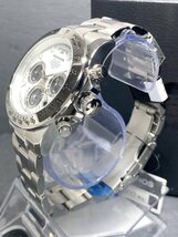 新品 TECHNOS テクノス 腕時計 正規品 アナログ ソーラー クロノグラフ ステンレス 10気圧防水 カレンダー ビジネス ホワイト プレゼント_画像4