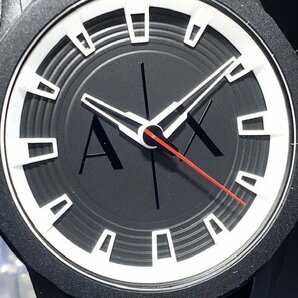 新品 AX ARMANI EXCHANGE アルマーニ エクスチェンジ 正規品 腕時計 アナログ腕時計 クオーツ 3気圧防水 ラバーベルト ブラック プレゼントの画像1