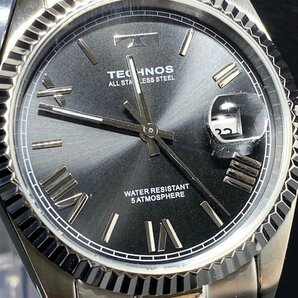 新品 TECHNOS テクノス 腕時計 正規品 アナログ腕時計 クオーツ ステンレス カレンダー 日常生活防水 ビジネス ブラック メンズ プレゼントの画像1