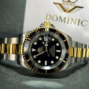 新品 正規品 ドミニク DOMINIC シーマリーナ 自動巻き 腕時計 オートマティック カレンダー ステンレス ゴールド リミテッドエディションの画像6