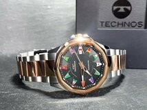 新品 テクノス TECHNOS 正規品 腕時計 アナログ腕時計 クオーツ ステンレス 3気圧防水 カレンダー ピンクゴールド ブラック プレゼント_画像7