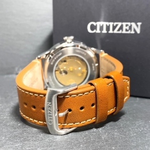 新品 シチズン CITIZEN 正規品 シチズン 自動巻き 腕時計 アナログ腕時計 AUTOMATIC オートマチック スモールセコンド カーフレザー 防水の画像7