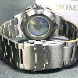 新品 正規品 ドミニク DOMINIC 自動巻 腕時計 オートマティック カレンダー 防水 ステンレス ホワイト ピンクゴールド ビジネス プレゼントの画像8