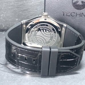 新品 腕時計 正規品 TECHNOS テクノス クオーツ アナログ腕時計 5気圧防水 ウレタンバンド シンプル シルバー 3針 メンズ プレゼントの画像8