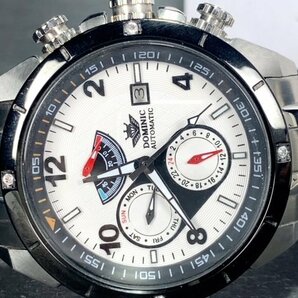 新品 正規品 ドミニク DOMINIC 自動巻き 手巻き時計 腕時計 オートマティック カレンダー 防水 ステンレス ブラック ホワイト プレゼントの画像6