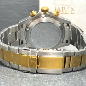 天然ダイヤモンド付き 新品 JAPAN KRAFT ジャパンクラフト 腕時計 正規品 クロノグラフ コスモグラフ 自動巻き 機械式 ゴールド ブラックの画像7