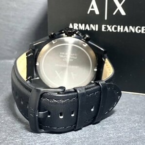 新品 AX ARMANI EXCHANGE アルマーニ エクスチェンジ 正規品 腕時計 クロノグラフ カレンダー アナログ クオーツ 防水 レザー ブラックの画像7