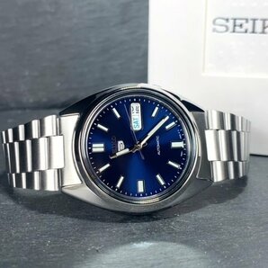 新品 SEIKO セイコー 正規品 腕時計 SEIKO5 セイコー5 オートマチック 自動巻き 防水 アナログ カレンダー ステンレス ブルー プレゼントの画像7