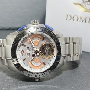 限定モデル 秘密のからくりギミック搭載 新品 DOMINIC ドミニク 正規品 腕時計 手巻き腕時計 ステンレスベルト アンティーク腕時計 メンズの画像7