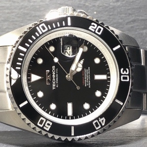 新品 TECHNOS テクノス 正規品 腕時計 シルバー ブラック クロノグラフ オールステンレス アナログ腕時計 多機能腕時計 防水 プレゼントの画像7