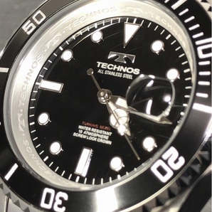新品 TECHNOS テクノス 正規品 腕時計 シルバー ブラック クロノグラフ オールステンレス アナログ腕時計 多機能腕時計 防水 プレゼントの画像5