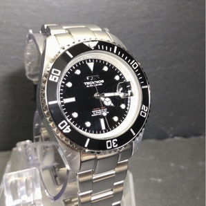 新品 TECHNOS テクノス 正規品 腕時計 シルバー ブラック クロノグラフ オールステンレス アナログ腕時計 多機能腕時計 防水 プレゼントの画像2
