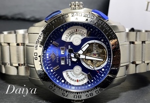 限定モデル 秘密のからくりギミック搭載 新品 DOMINIC ドミニク 正規品 腕時計 手巻き腕時計 ステンレスベルト アンティーク腕時計 ブルー