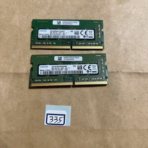 16GB#335# SAMSUNG 8GB 1Rx8 PC-2400T-SA1-11。8GBx2枚=16GB