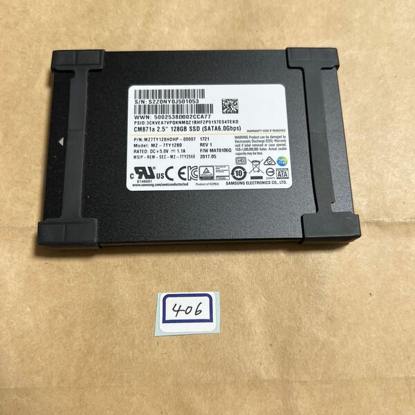 SSD #406#SAMSUNG MZ7TY128HDHP-000L1 128.0GB