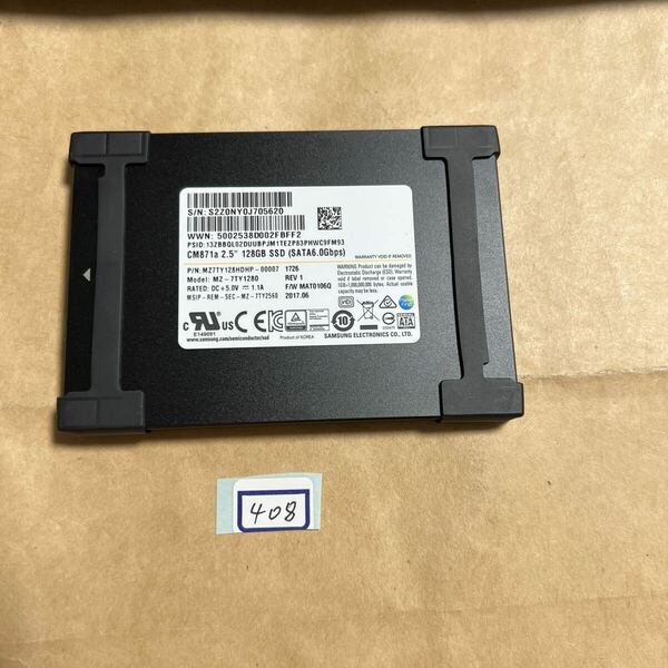 SSD #408# SAMSUNG MZ7TY128HDHP-000L1 128.0GB