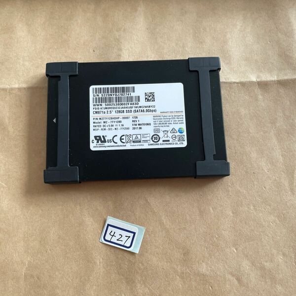 SSD 128GB #427# SAMSUNG MZ7TY128DHP-00007 128.0GB