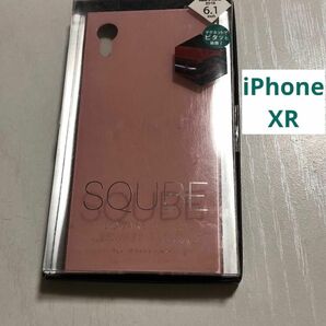 【iPhoneXR】SQUBE 背面ガラスケース ピンク マグネット