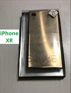 【iPhoneXR】SQUBE背面ガラスケース ゴールド