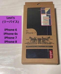 【ラスト】【iPhone6,6s,7,8】リーバイス ブックタイプ デニム ケース