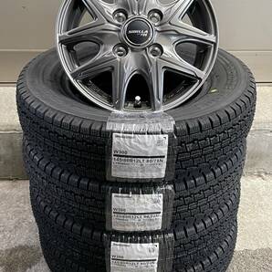 【送料無料!】ブリヂストン W300 145/80R12 80/78N(6PR相当) 23年製 シビラF05 12インチ 3.5J+44 PCD100 新品！アルミセット 軽トラック等の画像1