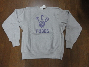 【ウエアハウス】 Lot 483 杢グレー/XL　「TCU 43 FROGS」 リバースウィーブ スウェット WAREHOUSE