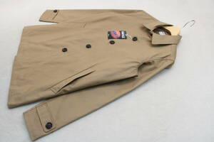 3-1180 メンズ新品　綿100％耐水・撥水性＆浸透・通気性ジャケットコート ベージュＳサイズ