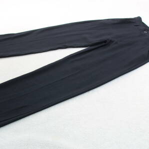 4-497 新品 ウエストゴム裾スリットパンツ ブラックＭの画像1