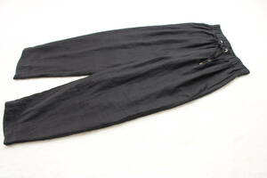 4-1111 new goods waist rubber linen pants black F size 