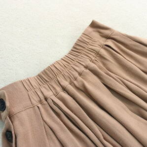 4-790 新品 ウエストゴム麻混タックデザインスカート 定価￥10,450の画像10