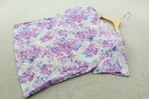 4-1393 new goods floral print cut and sewn L size 