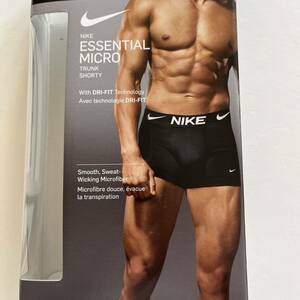 NIKE ナイキ　メンズボクサー　M(S) ナイロンストレッチ　スポーツインナー　ボクサーパンツ ブラック　黒　男性ボクサー　男性インナー