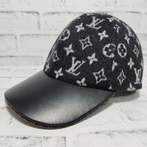 Louis Vuitton Cap Carry On M76712 ルイヴィトン ヴィトン キャリーオンキャップ キャスケット モノグラム クイル 帽子 総柄ロゴ レザー _画像2