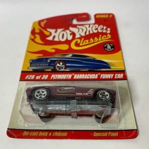 ☆Hot Wheels Classics SERIES 2【PLYMOUTH BARRACUDA FUNNY CAR】色違い3台セット MOPAR/プリムス/バラクーダ/モパー/NHRA 1/64(未開封)☆の画像6