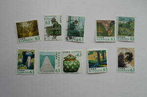 ２０２１年　美術の世界シリーズ第３集６３円切手使用済１０種セット