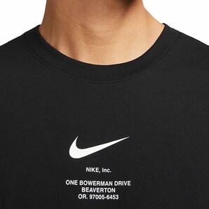 【新品 正規品】ナイキ NIKE SWOOSH Tシャツ 半袖 M カットソー 黒 ブラック ビックスウッシュ 送料全国一律230円の画像2