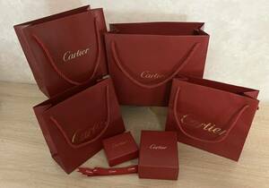 【空箱】カルティエ cartier リングケース リングボックス 指輪ケース キーケース 箱 ブランド紙袋 ショップ袋 ショッパー リボン セット