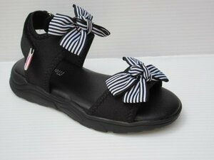 Продажа Monmon Mong Mong Mong 23.0 см FR5127 Black Kids Girls Strap Sandal Summer Shoes Back Band Belt