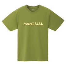 モンベル ペアスキンコットン Tシャツ （モンベルロゴ） メンズＭサイズ グリーン (LTTM) 品番#2104719_画像5