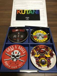 新品未使用★GUNS N' ROSES(ガンズ・アンド・ローゼズ) 九谷焼 小皿4枚セット 日本公演限定グッズ ガンズ 