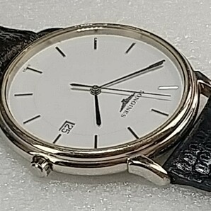 腕時計 LONGINES QUARTZ Les Grande Classigues L4.677.4 Cal.L.156.2 ホワイト盤 社外バンド 電池交換済の画像3