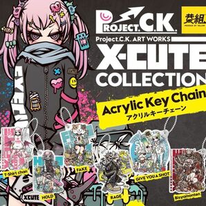 PROJECT. C.K. ART WORKS X-CUTE COLLECTION アクリルキーチェーン 全6種 セット 黄組