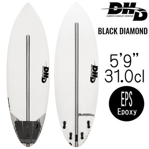 【中古】 DHD サーフボード ブラック ダイアモンド EPS モデル 5'9&#34; 31.0L ユーズドボード / DHD Black Diamond EPS Model