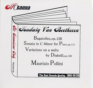 ポリ―二：ベートーヴェン・ピアノ・ソナタ第32番、パガデル，ディアベルリ変奏曲、1976年。