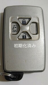 初期化済トヨタ純正スマートキー 3ボタンエスティマ ヴェルファイア ヴォクシーアルファード基盤番号271451-0500新品電池サービス22