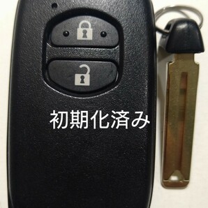 初期化済トヨタ純正 スマートキー2ボタン ノーカットキー付き プリウスアクア 基盤番号271451-5300 新品電池サービス⑯の画像1