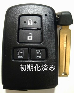 初期化済トヨタ純正 スマートキー4ボタンノーカットキー付き アルファードノア 基盤番号231451-0120 007-AC0146 14FAE 新品電池サービス⑦