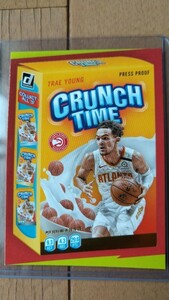 TRAE YOUNG 2020-21 DONRUSS CRUNCH TIME PRESS PROOF パラレルカード